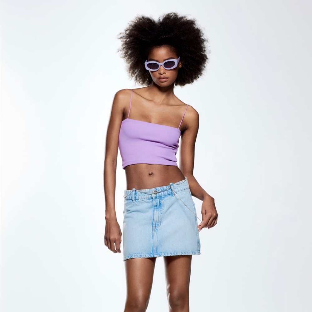 Zara - Ribbed Bandeau Top